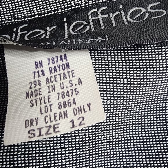 Jennifer Jeffries Set Womens 12 by Susan Allison Gray Floral Detail Top Pants - Picture 6 of 9